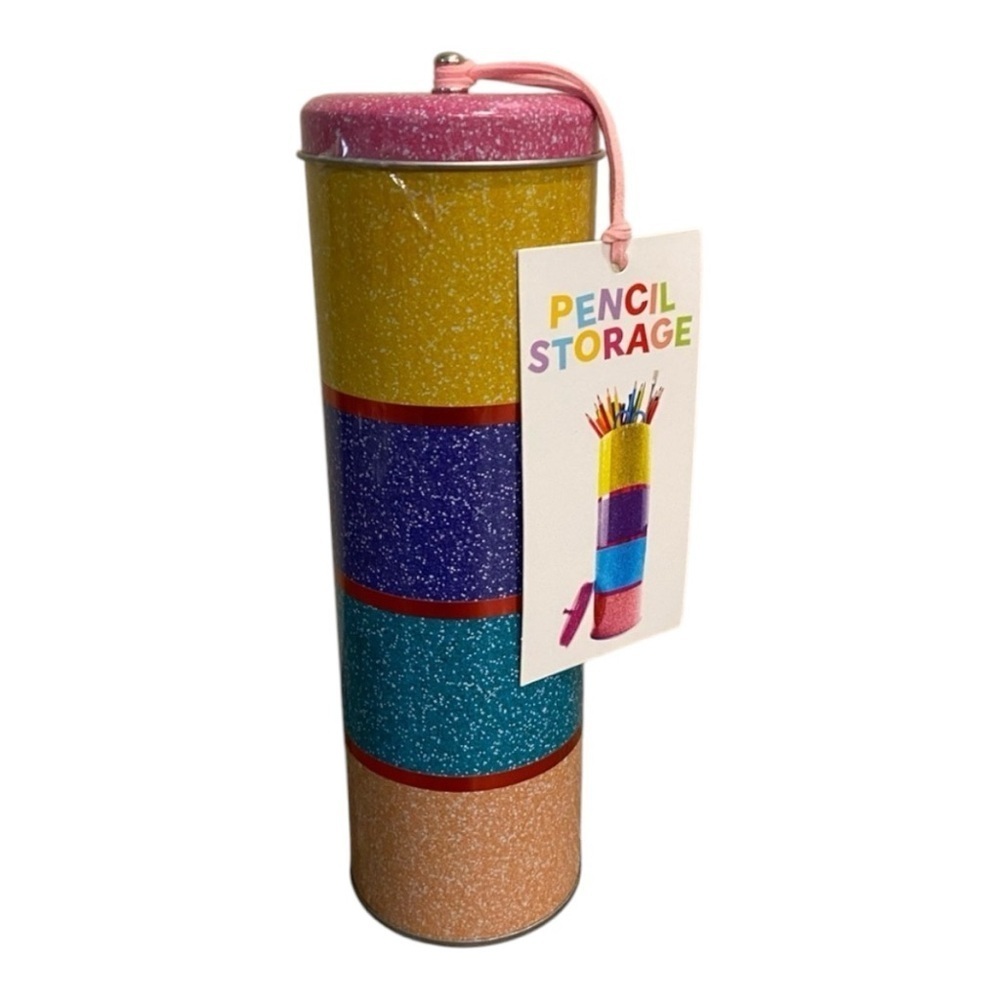 Colorful Pencil Storage Tin